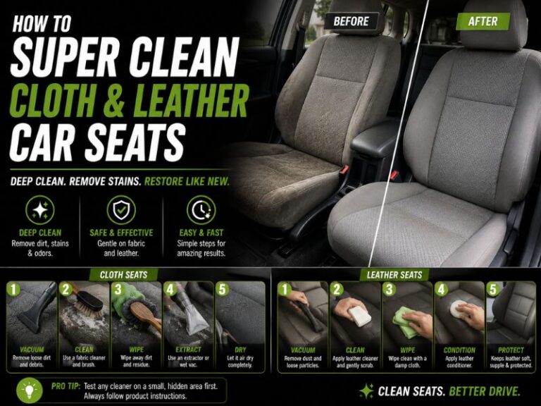 How to Super Clean Cloth and Leather Car Seats