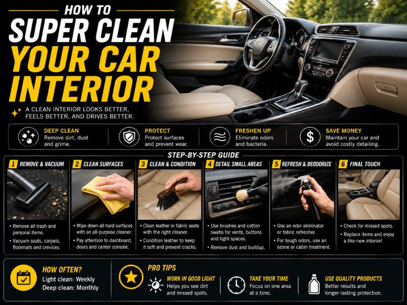 What Does It Mean to Super Clean Car Carpets and Headliner?